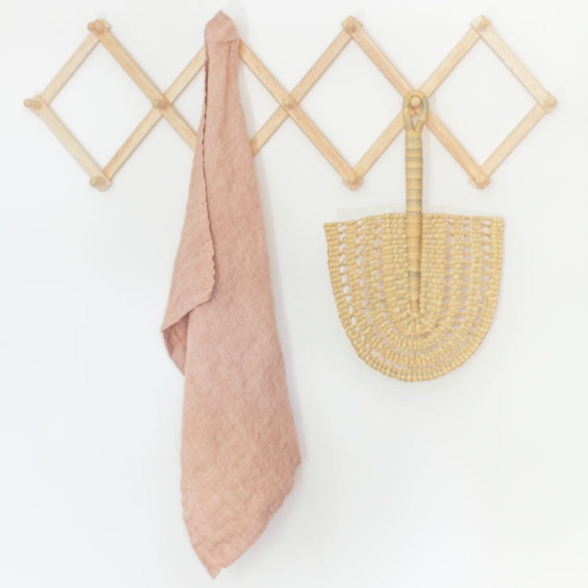Creative Women Stone Washed Linen Tea Towel - Blush