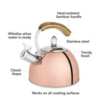 Pinky Up Presley Tea Kettle in Rose Gold