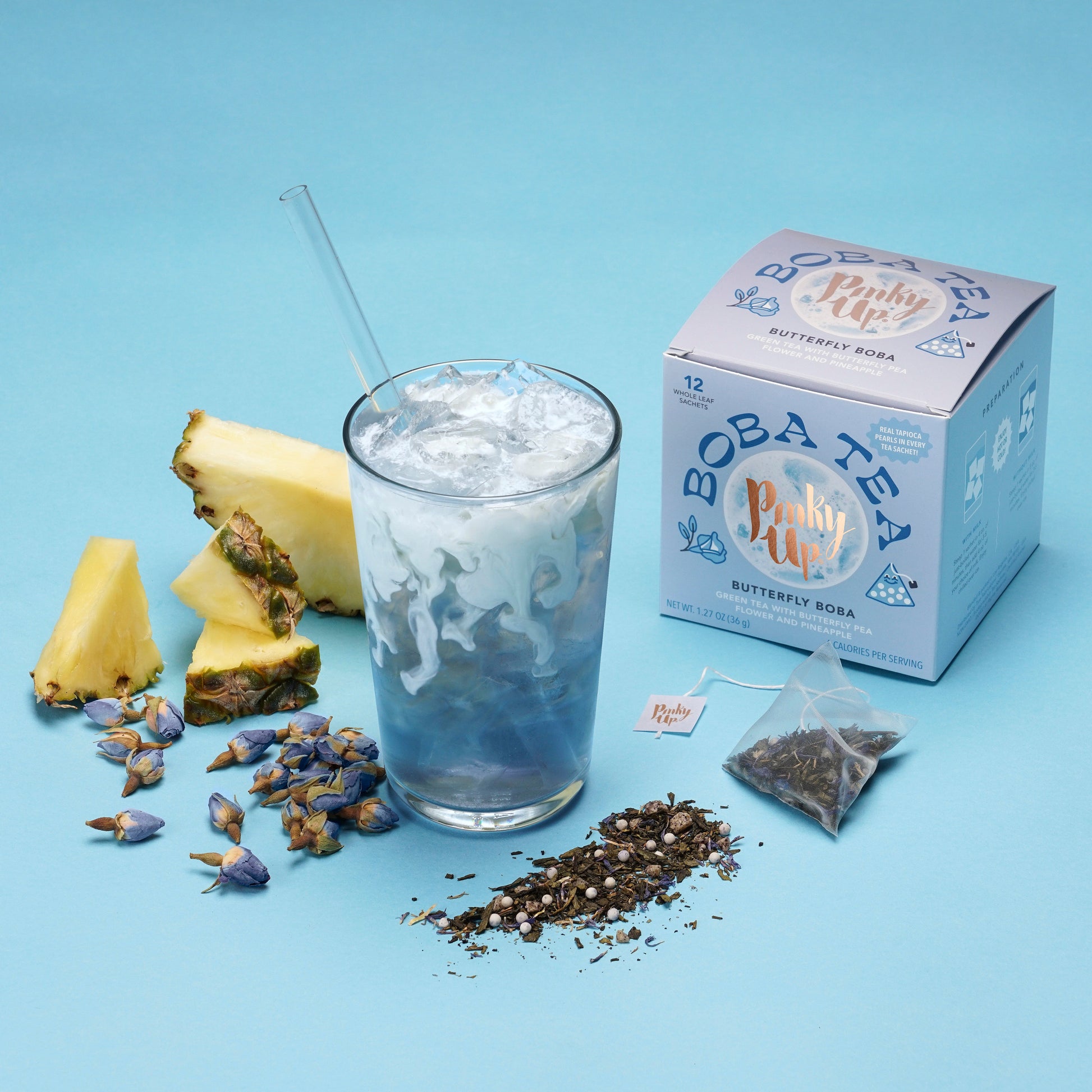 Pinky Up Butterfly Boba Tea Sachets