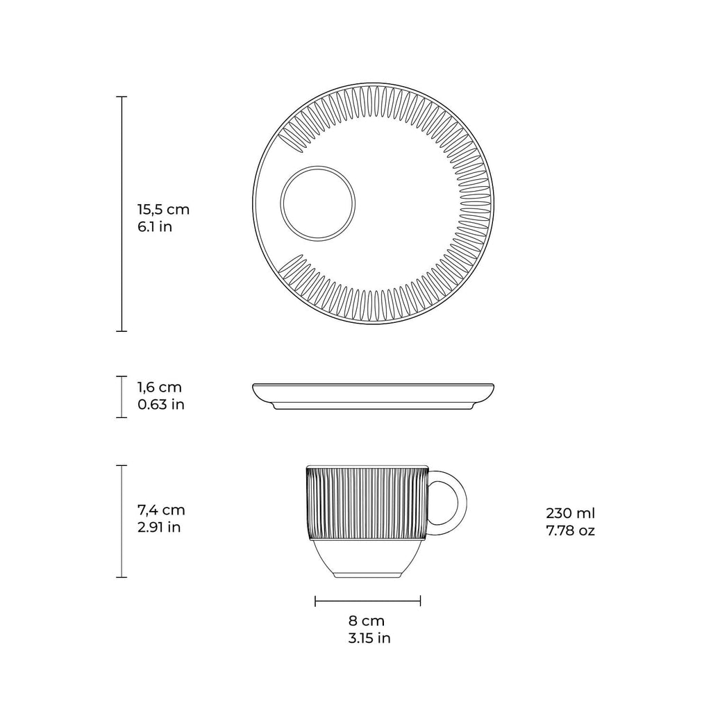 Porto Brasil Tea Cup Set of 6