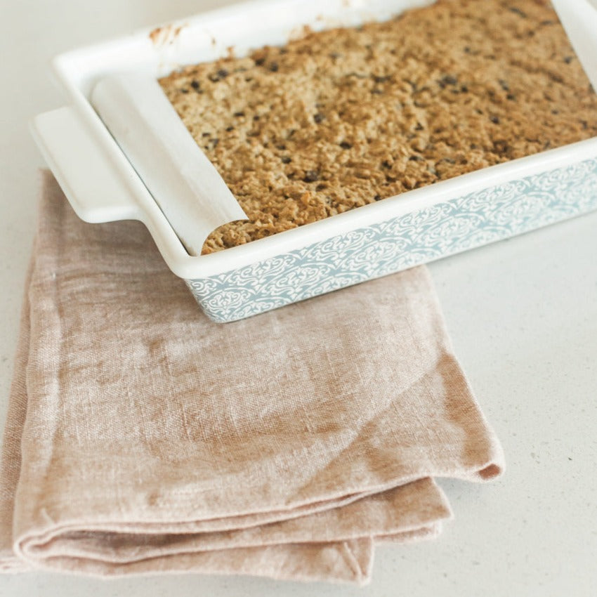 Creative Women Stone Washed Linen Tea Towel - Blush