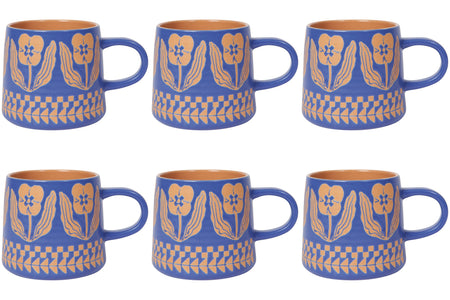 Set of 6 Mug Imprint Teppi