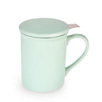 Pinky Up Annette: Souk Mint Ceramic Tea Mug & Infuser with heat-retaining lid, 12 oz capacity, ceramic and stainless steel materials.