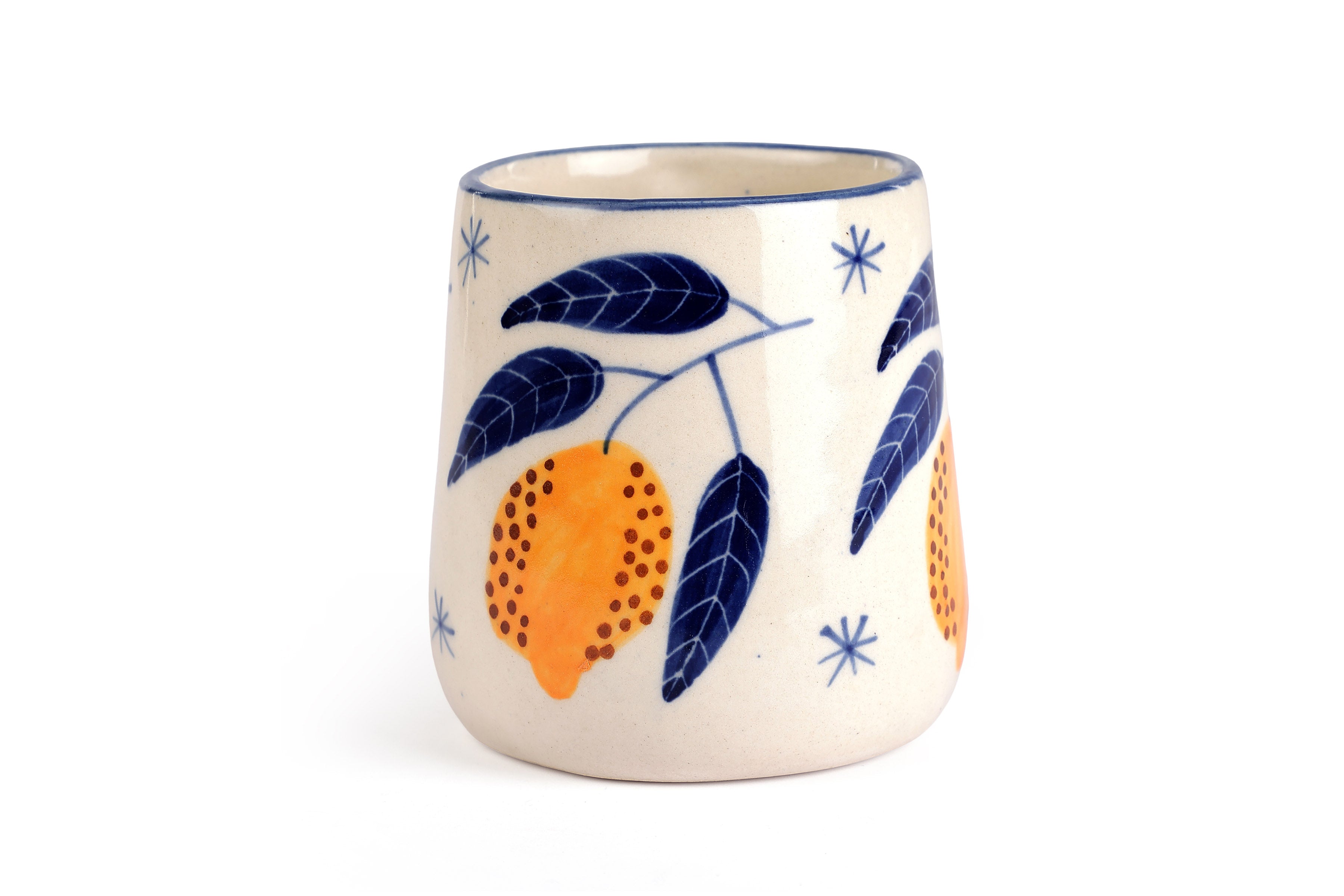 Lemon Mug- Yellow , 3.5 X 3 Inches ( Set of 2 )
