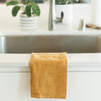 Creative Women Stone Washed Linen Tea Towel - Gold