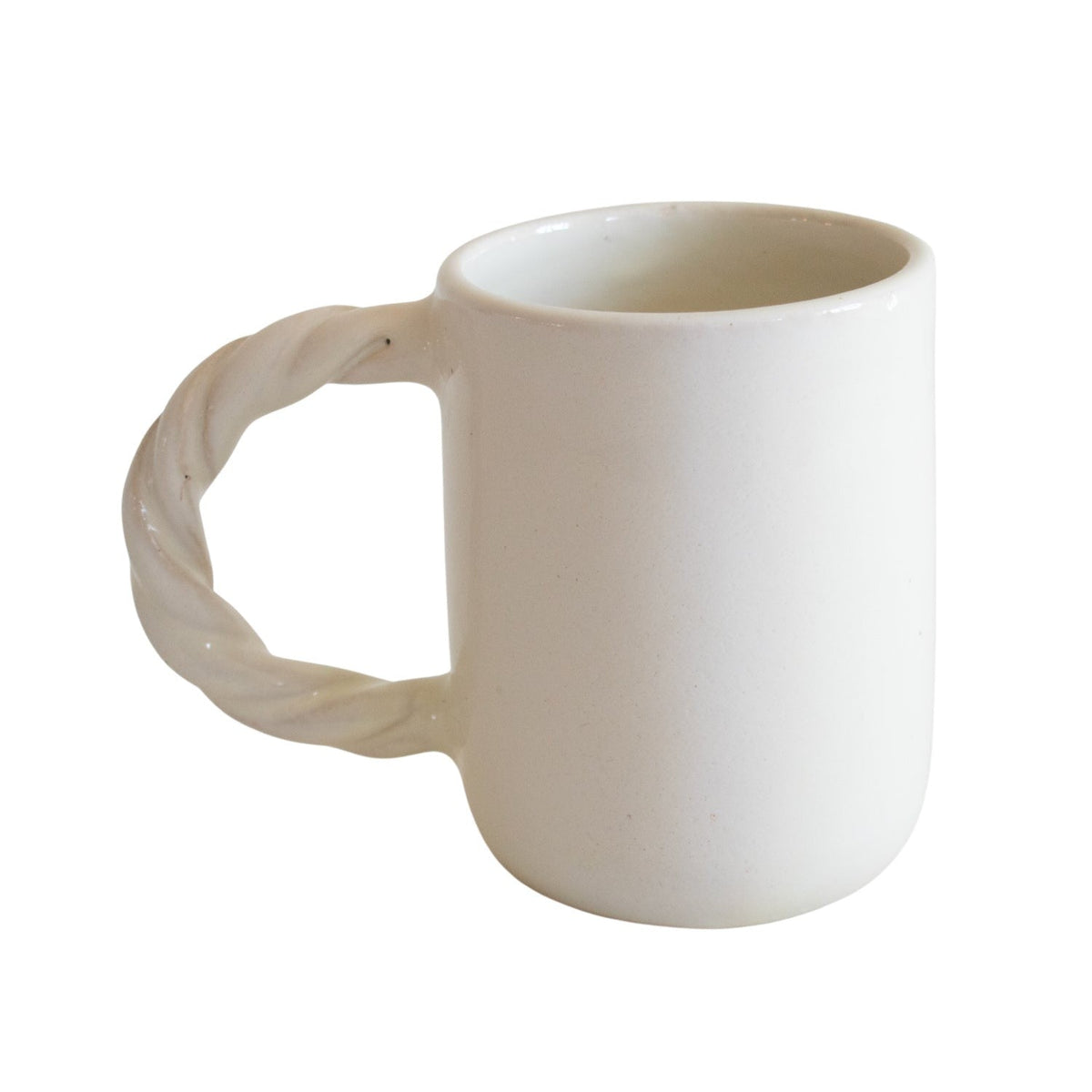 Handcrafted Twisted Handle Ceramic Mug