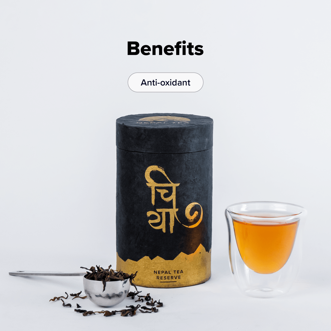 Baraha Fruity Black tea from Nepal Tea, displayed in packaging with vibrant colors, showcasing its fruity flavor profile.