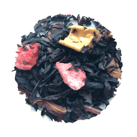 Beach House Beach Time Bliss tea blend in a loose leaf form, showcasing its rich colors and inviting aroma.