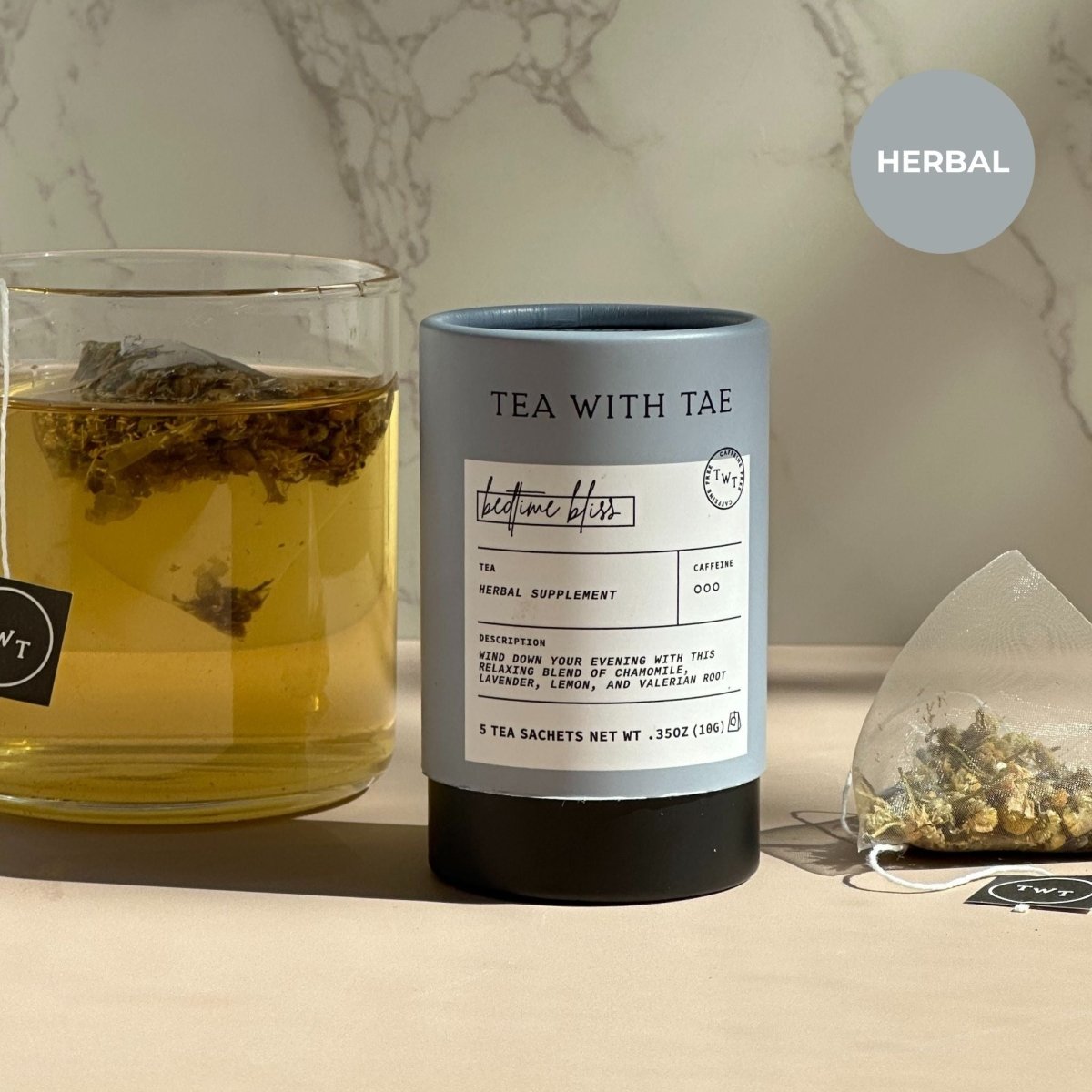 Tea with Tae Bedtime Bliss Mini Tea Tube (5 tea bags)