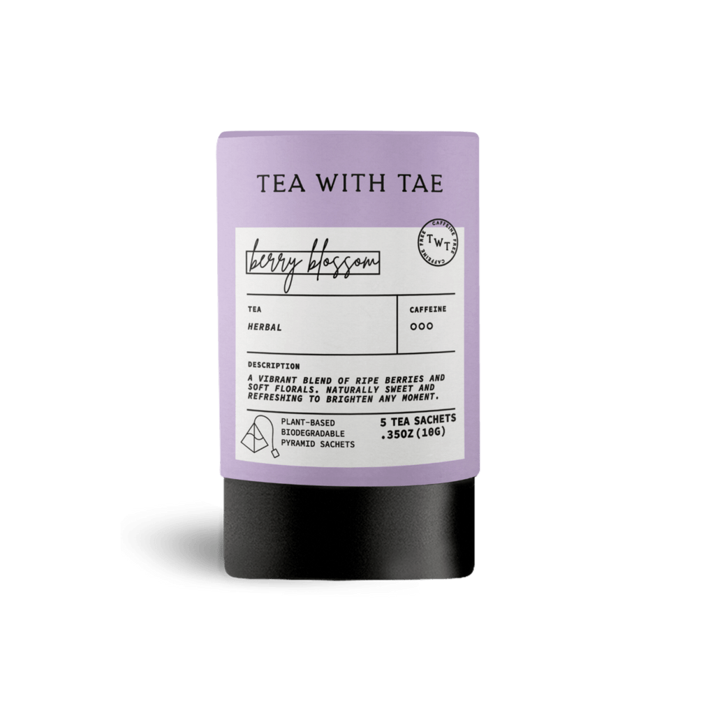 Tea with Tae Berry Blossom Mini Tea Tube (5 tea bags) Herbal Tea