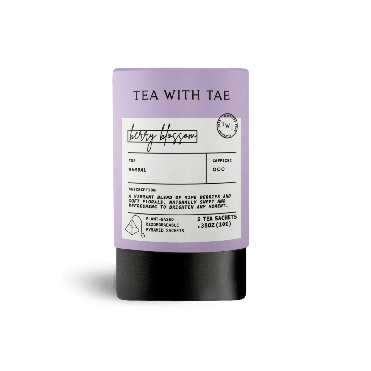 Tea with Tae Berry Blossom Mini Tea Tube (5 tea bags) Herbal Tea