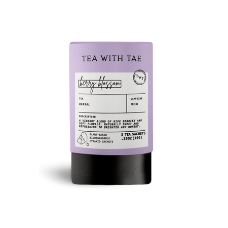 Tea with Tae Berry Blossom Mini Tea Tube (5 tea bags) Herbal Tea