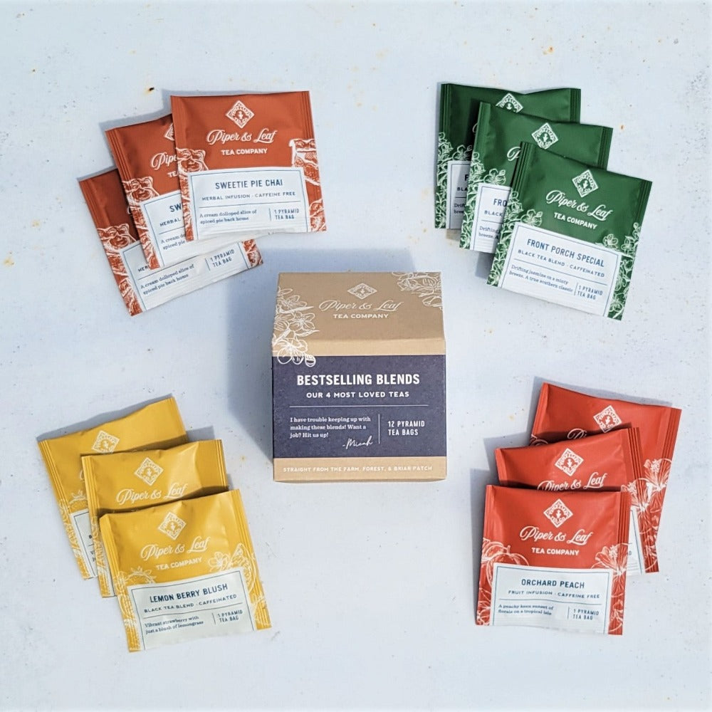Piper and Leaf Bestselling Blends- Box of 12 Tea Bags