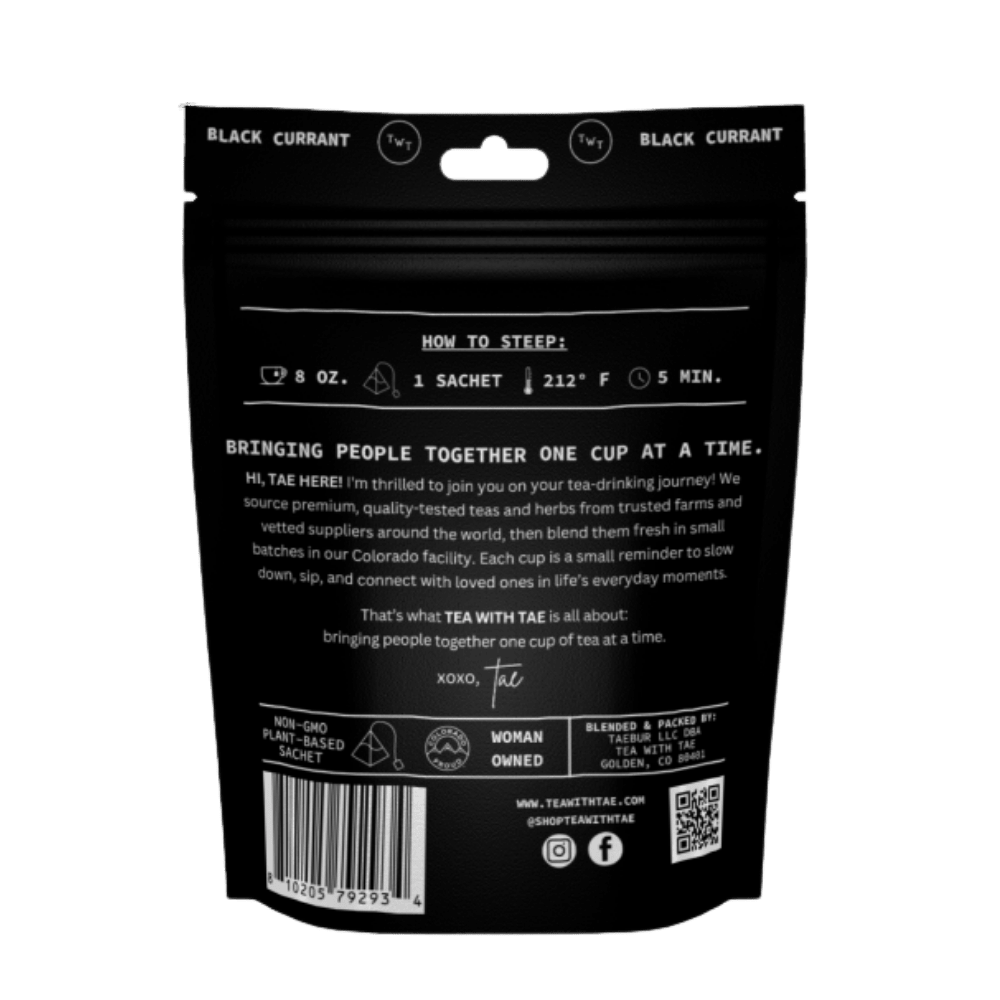Tea with Tae Black Currant Hot Tea Pouch
