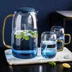 Tea + Linen Blue Ombre Pitcher and Cups