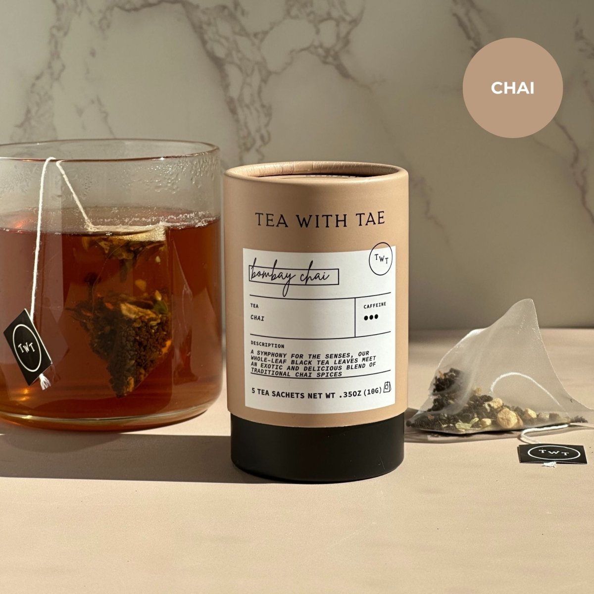 Tea with Tae Bombay Chai Mini Tea Tube (5 tea bags)