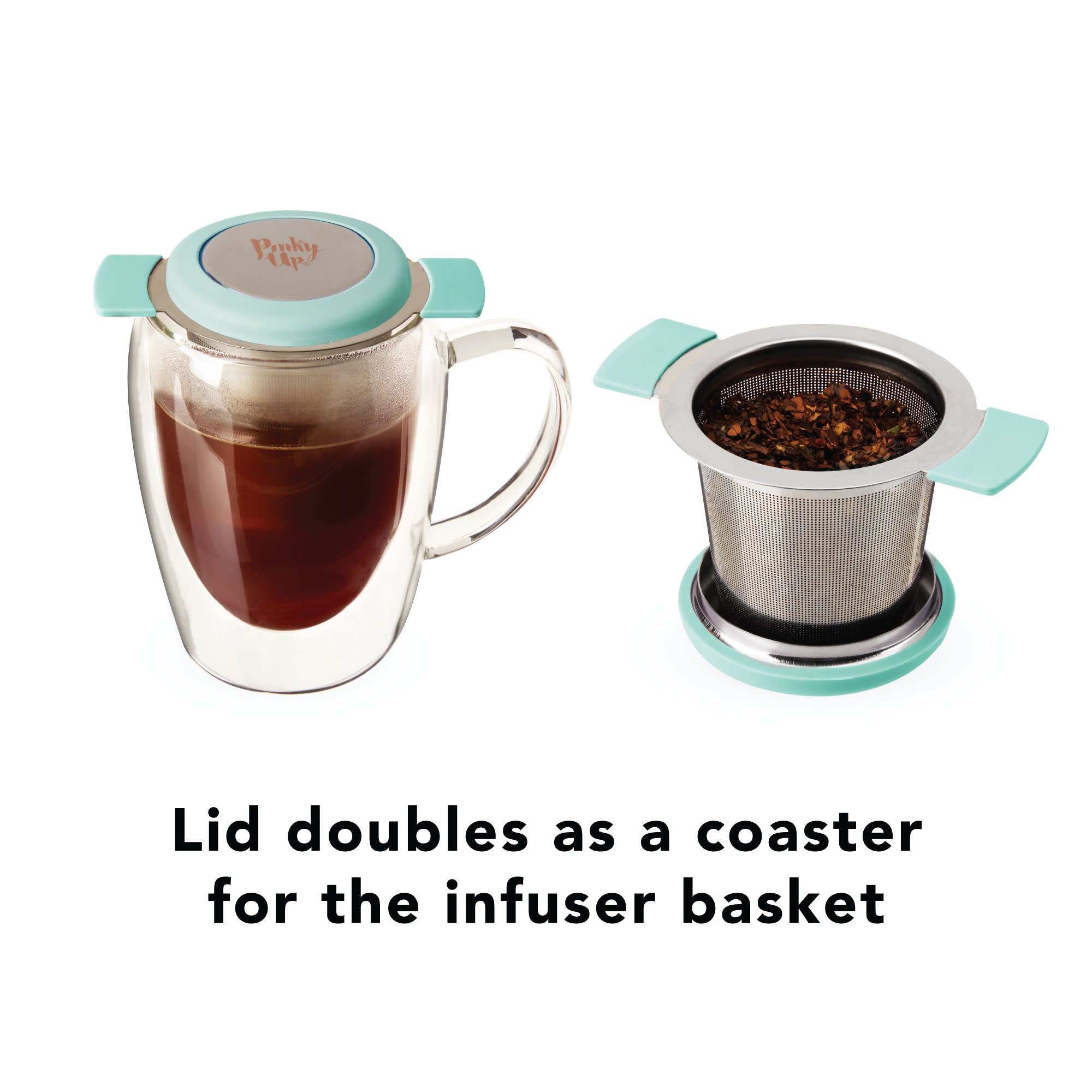 Pinky Up Erin Universal Tea Infuser in Turquoise