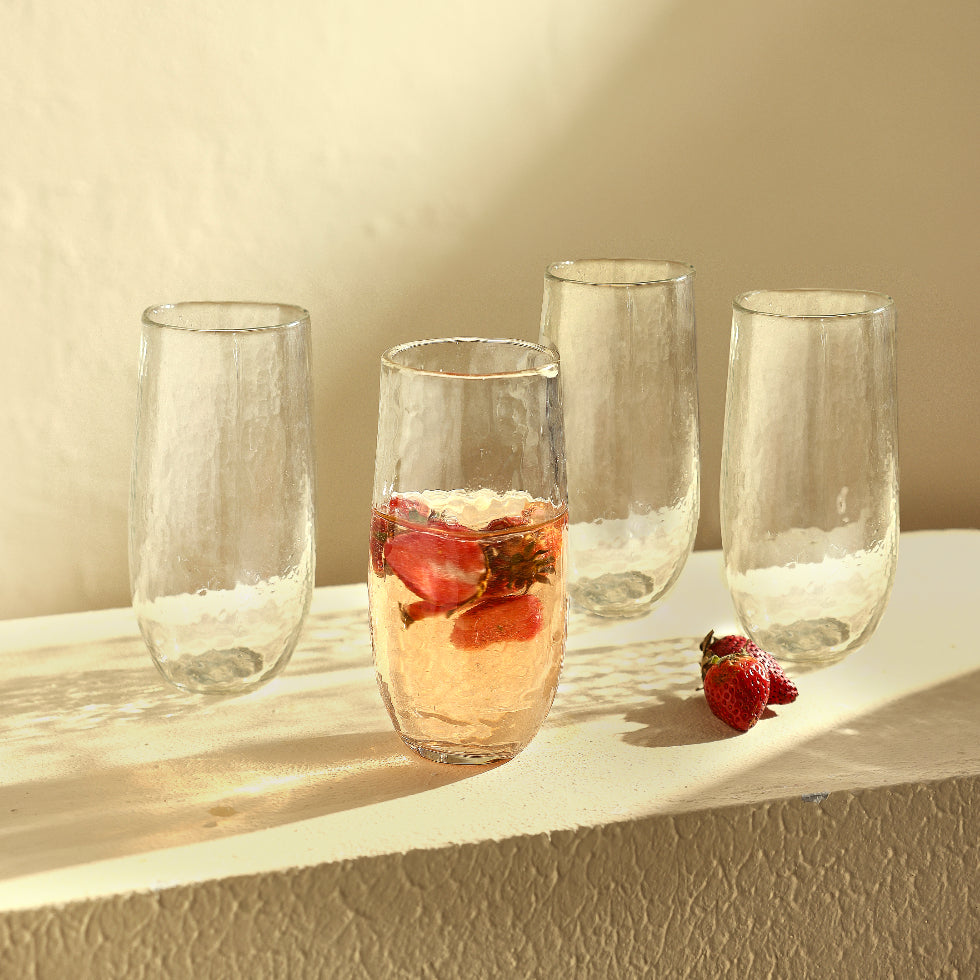 Pebbled Large Glasses - Set of 4