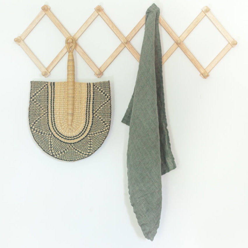 Creative Women Stone Washed Linen Tea Towel - Iron Ore