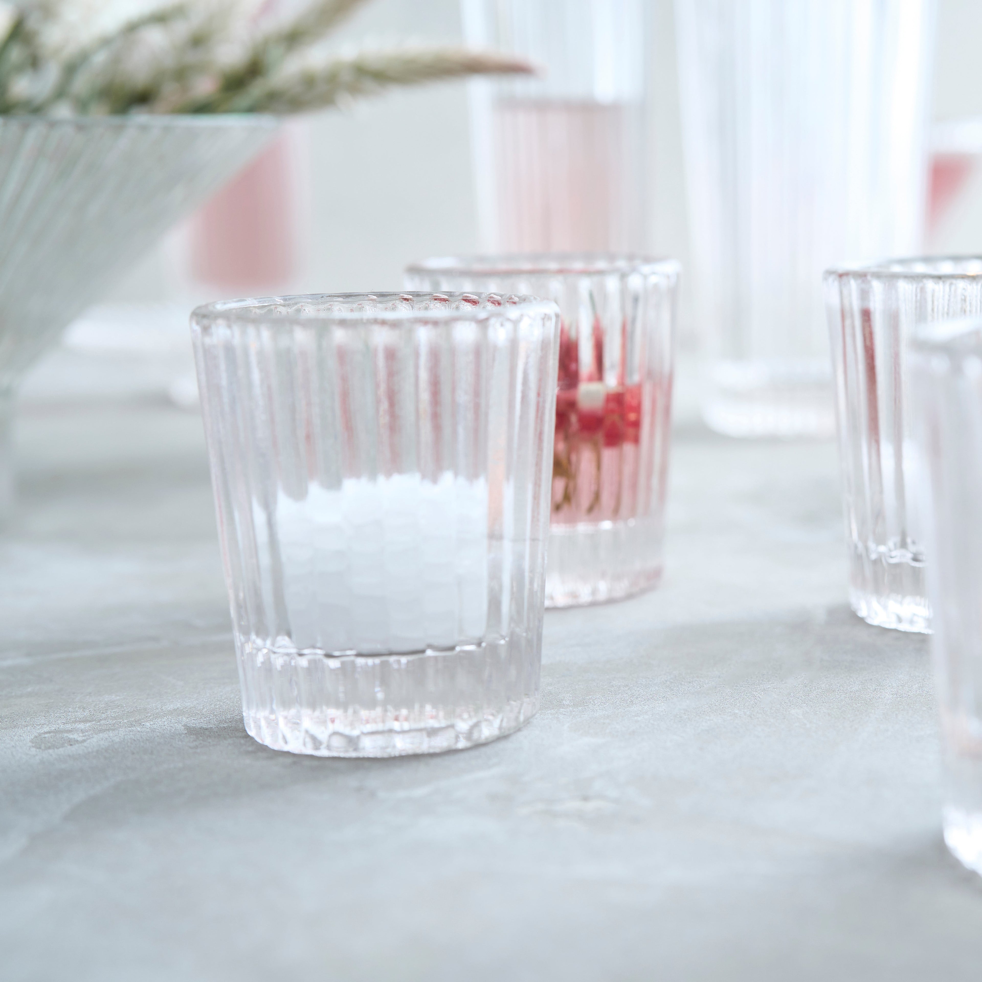 Powered by People Pressed Clear Shot Glasses - Set of 6