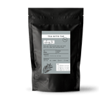 Tea with Tae Calming Tea Pouch displayed on a plain background, featuring calming herbal tea blend packaging.
