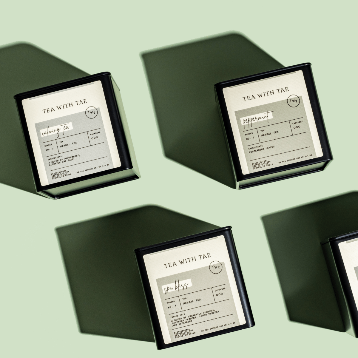 Tea with Tae Calming Tea Tin Gift (20 tea sachets)