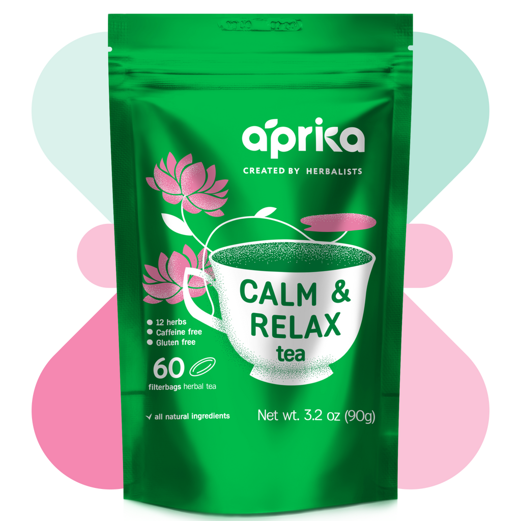 Aprika Life Calm and Relax Herbal Tea, 60 Bags