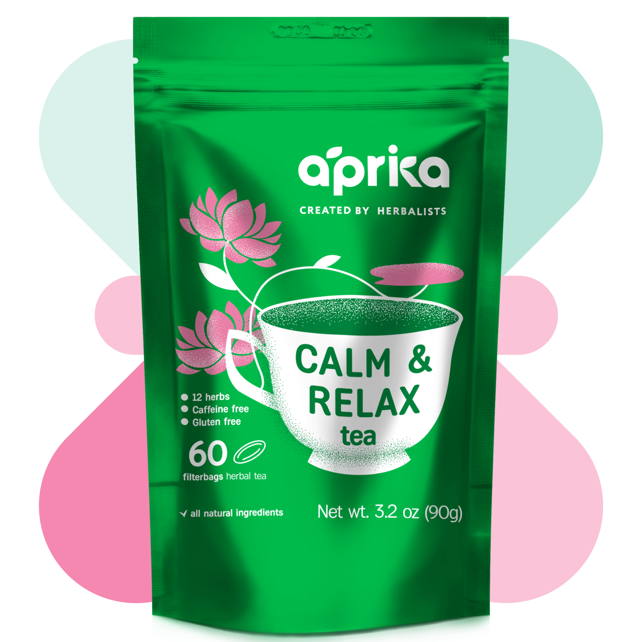 Aprika Life Calm and Relax Herbal Tea, 60 Bags