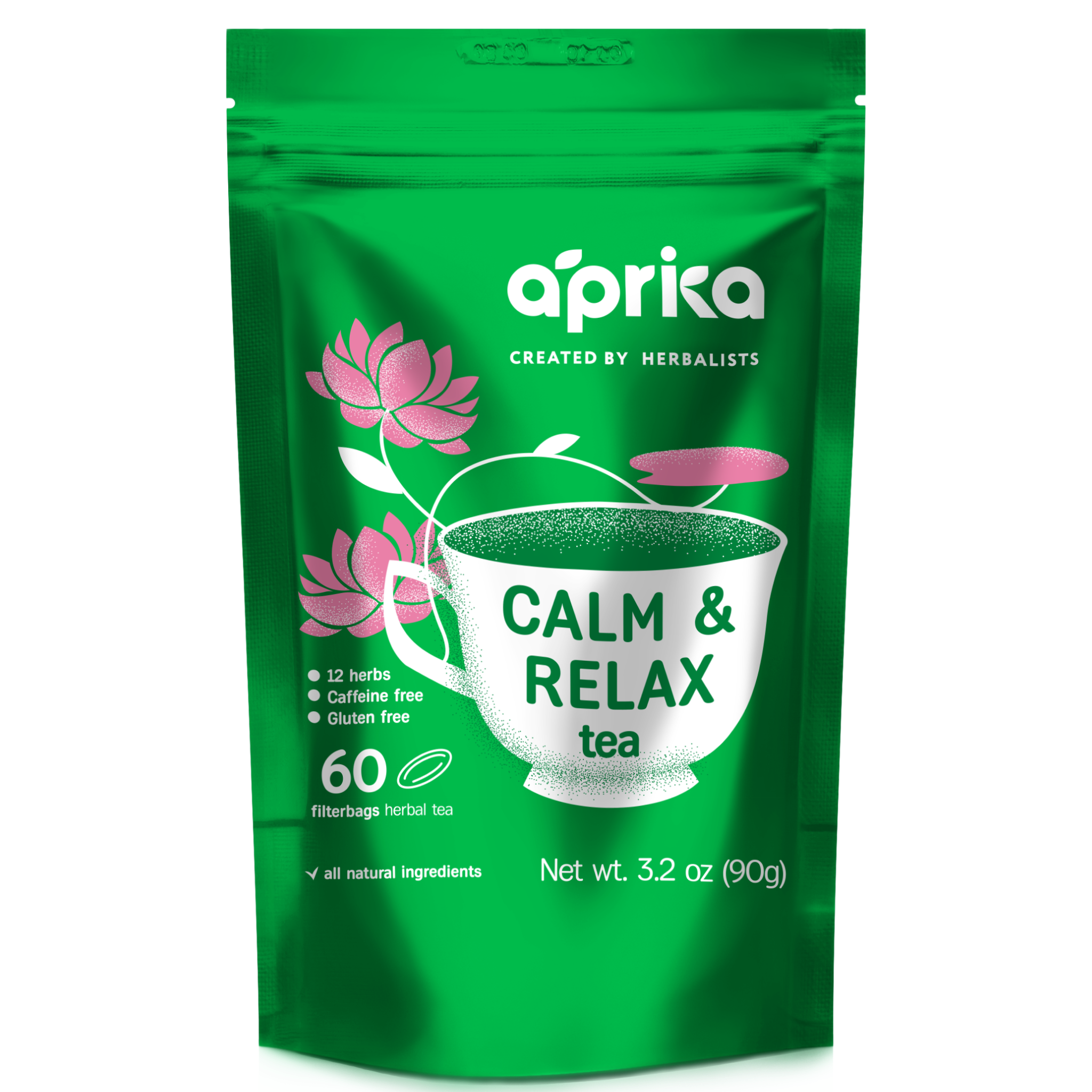 Aprika Life Calm and Relax Herbal Tea, 60 Bags
