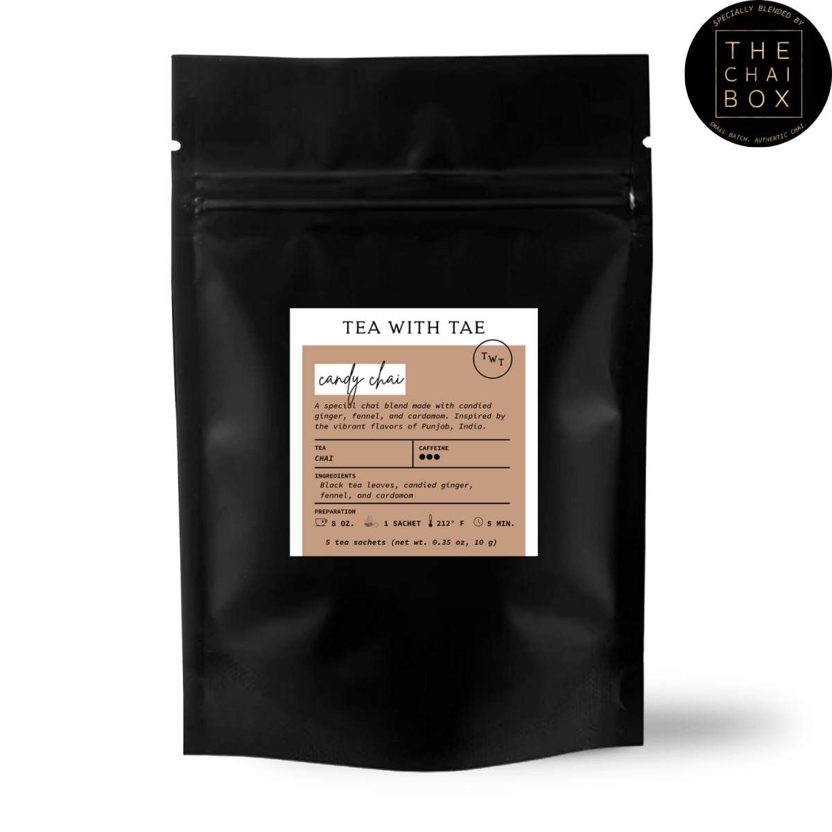 Tea with Tae Candy Chai 5ct. Pouch