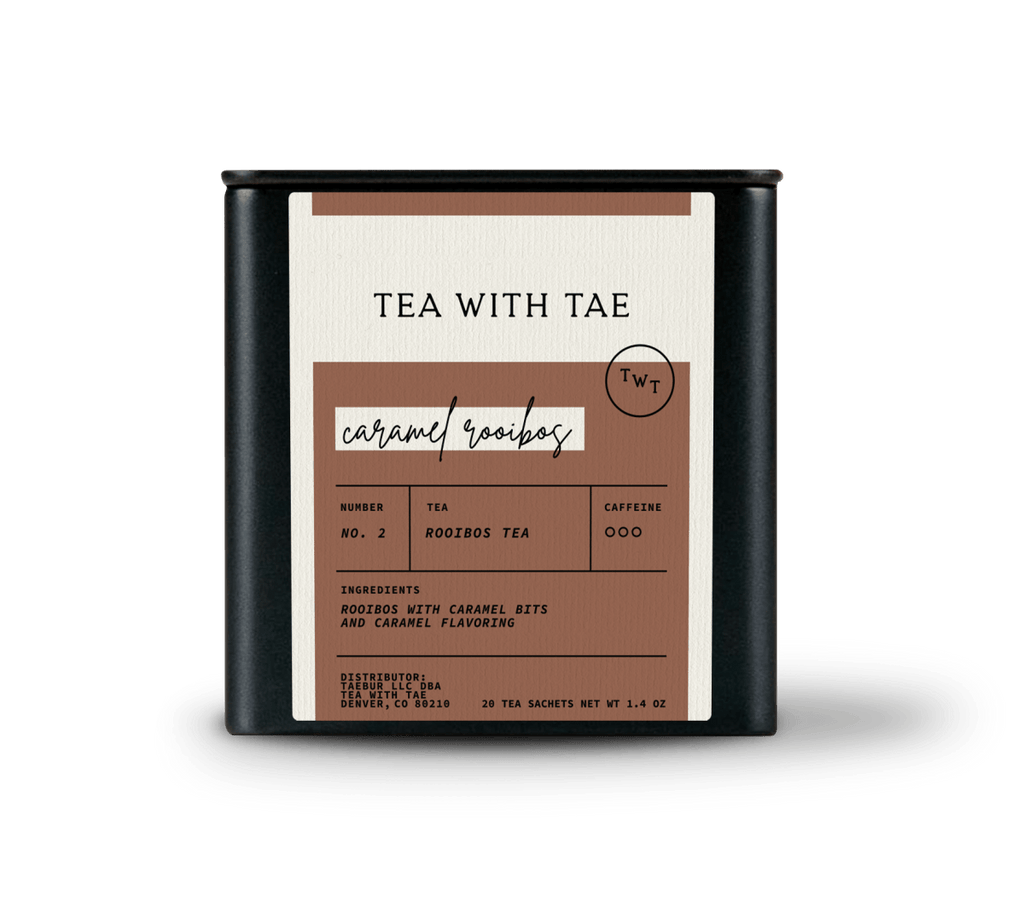 Tea with Tae Caramel Rooibos Tea Tin Gift (20 tea sachets)