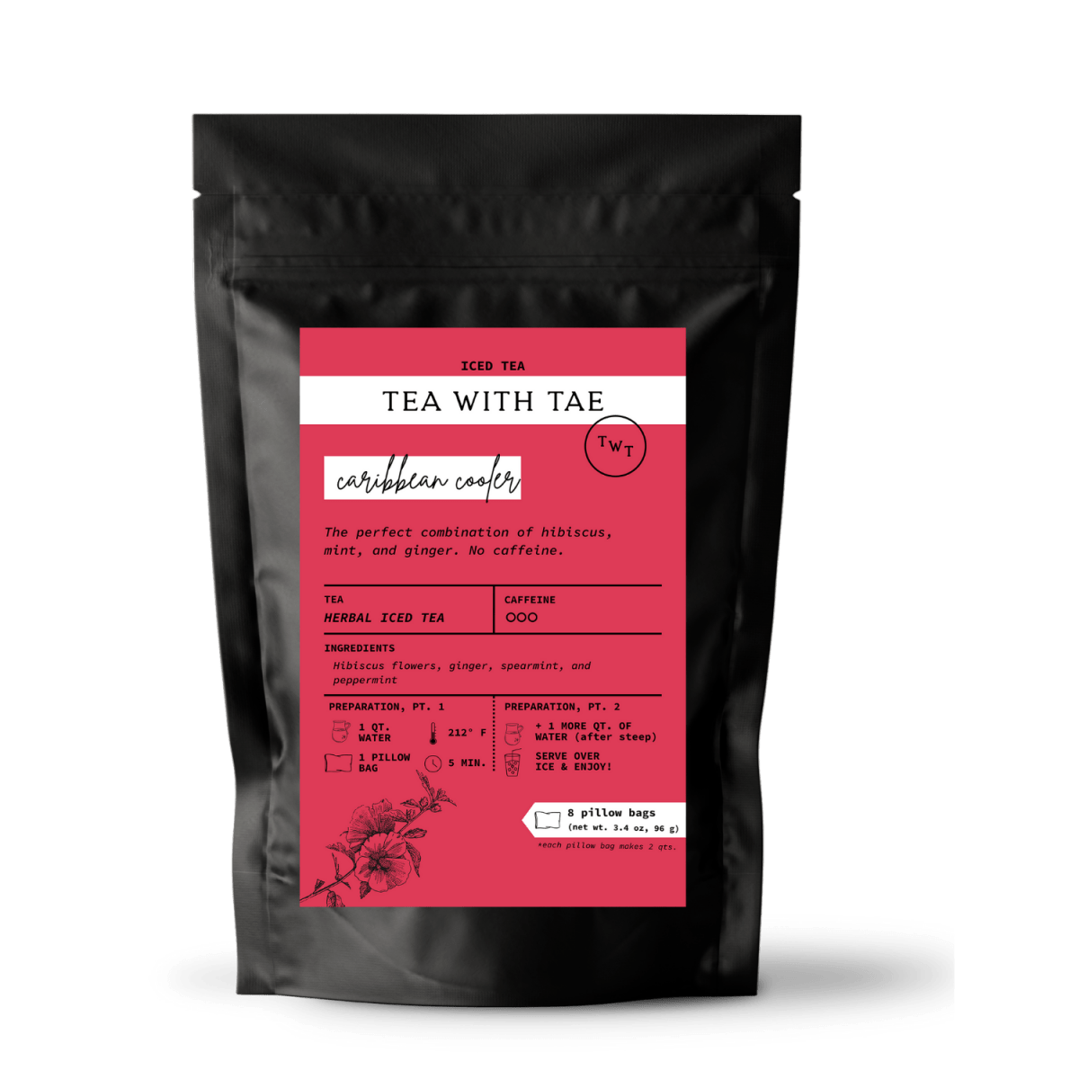 Tea with Tae Caribbean Cooler Iced Herbal Tea Pouch