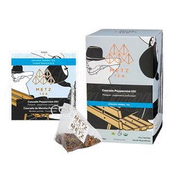 Culinary Teas Organic Cascade Peppermint Herbal Tea (25 Loose-Leaf Pyramid Teabags Carton)