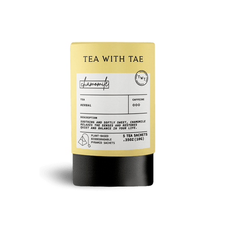 Tea with Tae Chamomile Mini Tea Tube (5 tea bags) Herbal Tea