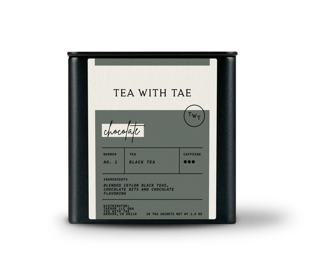 Tea with Tae Chocolate Black Tea Tin Gift (20 tea sachets)