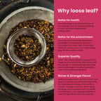 Gardenika Cinnamon Hibiscus Loose Tea, Heart Health & Antioxidant Rich - Caffeine Free - 55+ Cups - USDA Organic & Kosher - 4 oz (113g)
