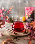 Gardenika Cinnamon Hibiscus Loose Tea, Heart Health & Antioxidant Rich - Caffeine Free - 55+ Cups - USDA Organic & Kosher - 4 oz (113g)