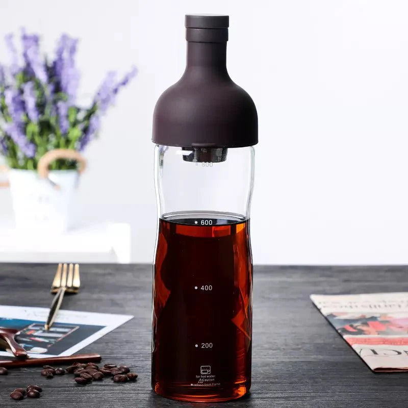 Cold Brew Infuser Bottle by Nepal Tea, featuring a sleek design for brewing cold tea or coffee with a built-in infuser.