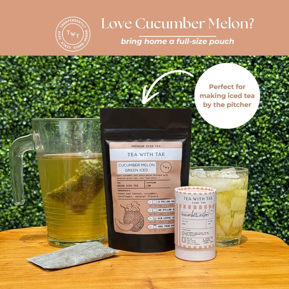 Tea with Tae Cucumber Melon Green Iced Mini Tea Tube (5 iced sachets)