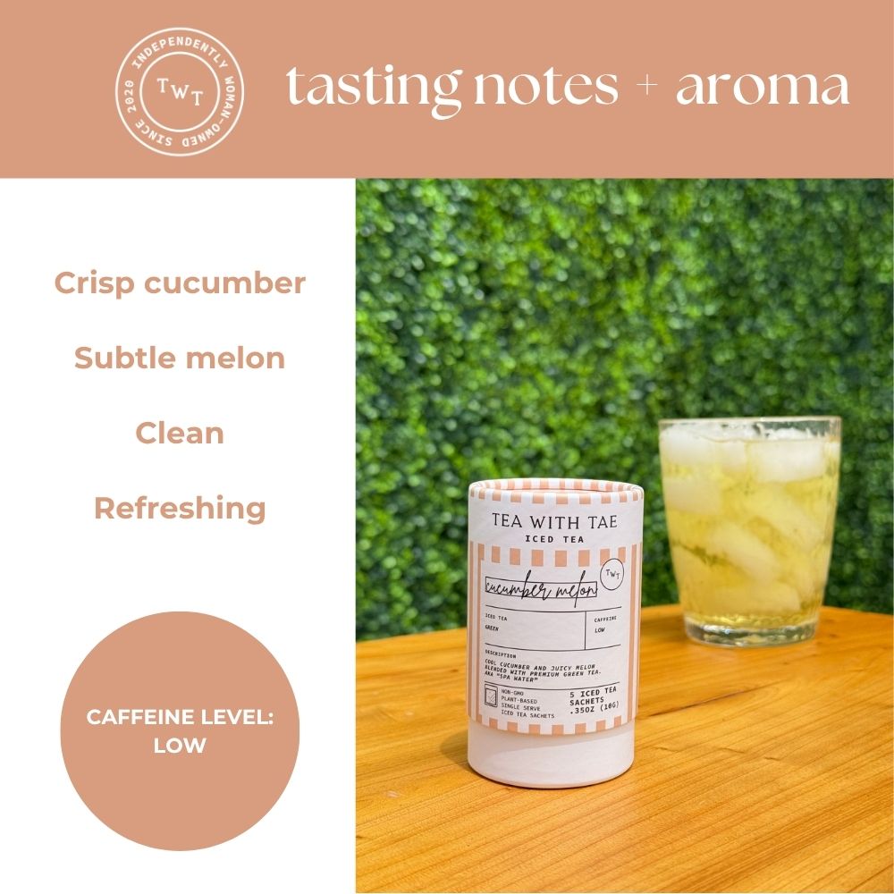 Tea with Tae Cucumber Melon Green Iced Mini Tea Tube (5 iced sachets)