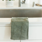 Creative Women Stone Washed Linen Tea Towel - Sage