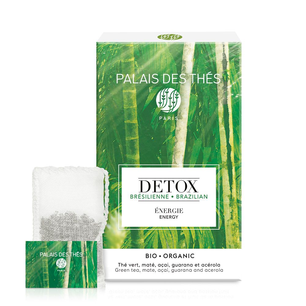 Palais des Thés ORGANIC BRAZILIAN ENERGY DETOX GREEN TEA (20 TEA BAGS)