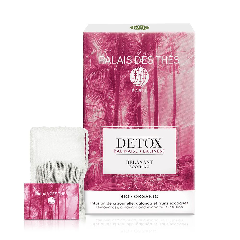 Palais des Thés ORGANIC BALINESE SOOTHING DETOX TEA (20 TEA BAGS) Herbal Tea