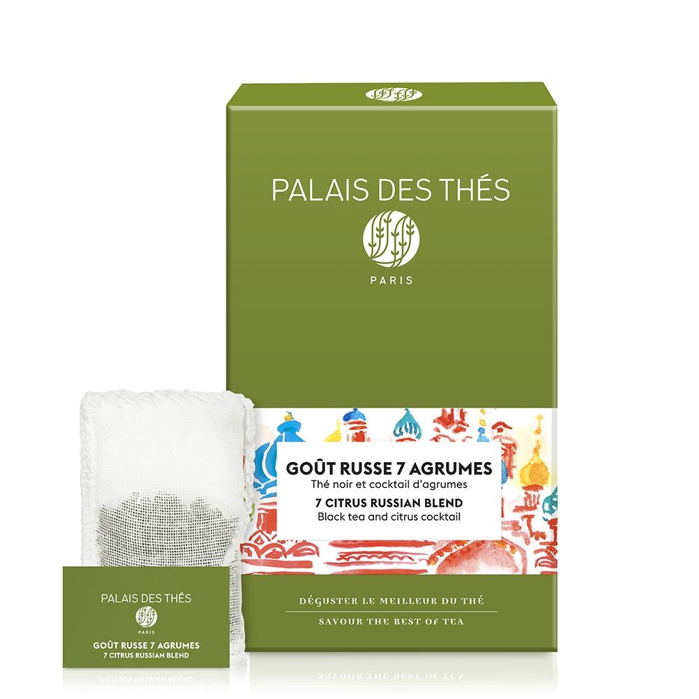 Palais des Thés 7 CITRUS RUSSIAN BLEND BLACK TEA (20 TEA BAGS)