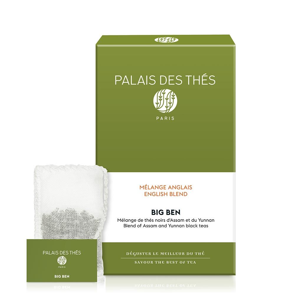 Palais des Thés BIG BEN ENGLISH BREAKFAST BLACK TEA (20 TEA BAGS, ORGANIC)