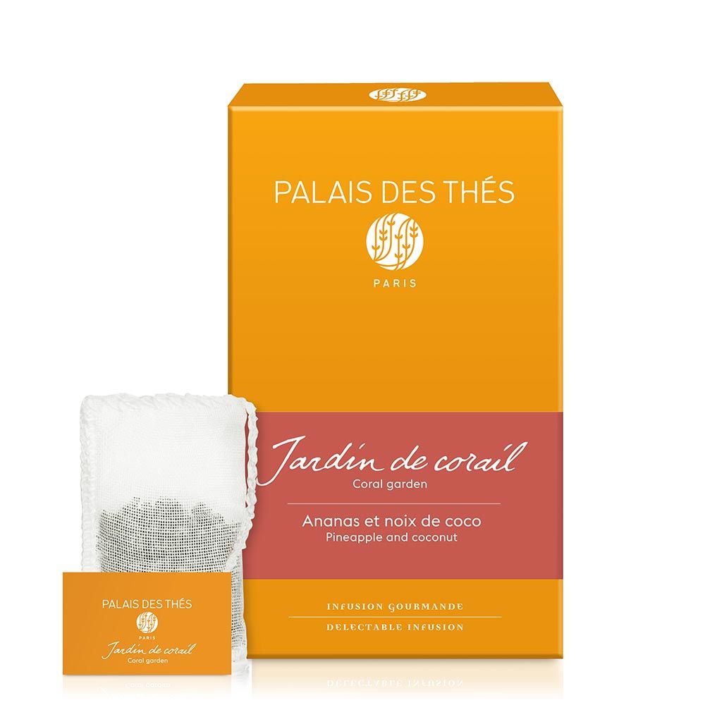 Palais des Thés CORAL GARDEN HERBAL TEA (15 TEA BAGS)
