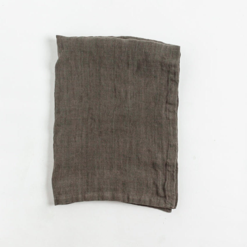 Creative Women Stone Washed Linen Tea Towel - Iron Ore