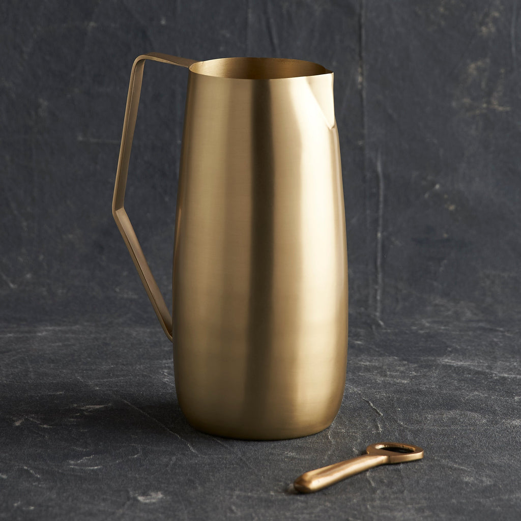 Powered by People Artisan Brass Pitcher