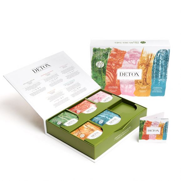 Palais des Thés ASSORTED ORGANIC DETOX TEAS (30 TEA BAG ASSORTMENT GIFT BOX) Herbal Tea