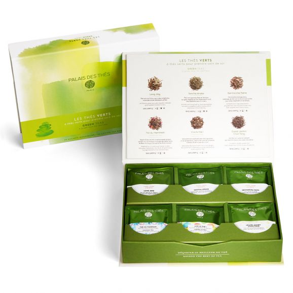 Palais des Thés ASSORTED ORGANIC GREEN TEAS (36 ASSORTMENT GIFT BOX)